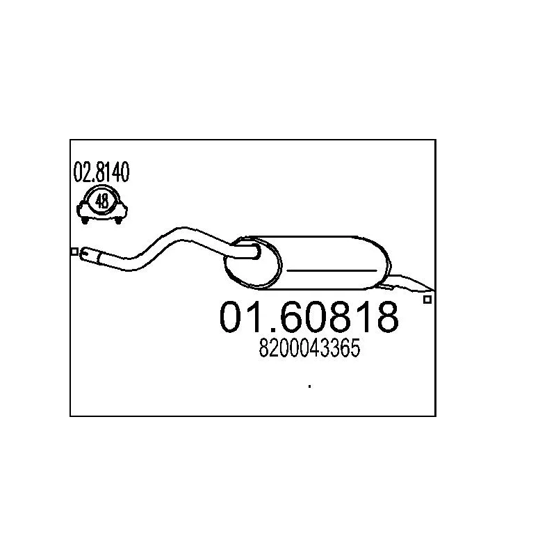 Silencieux arrière MTS 01.60818