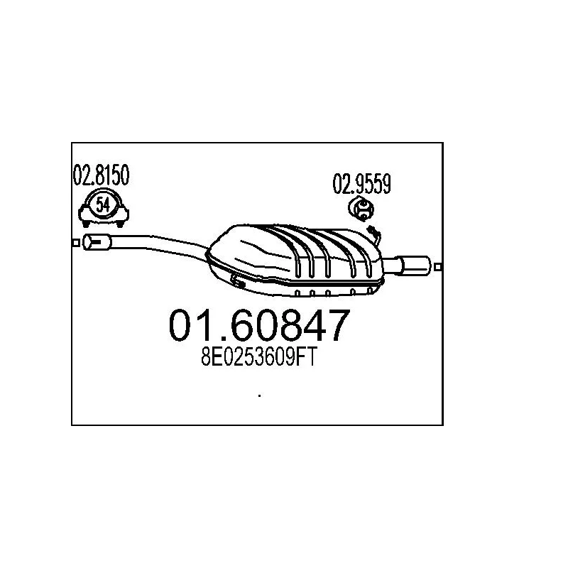 Silencieux arrière MTS 01.60847