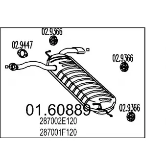 Silencieux arrière MTS
