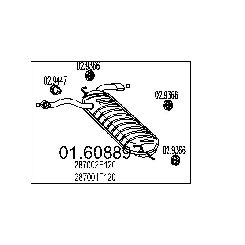 Silencieux arrière MTS 01.60889