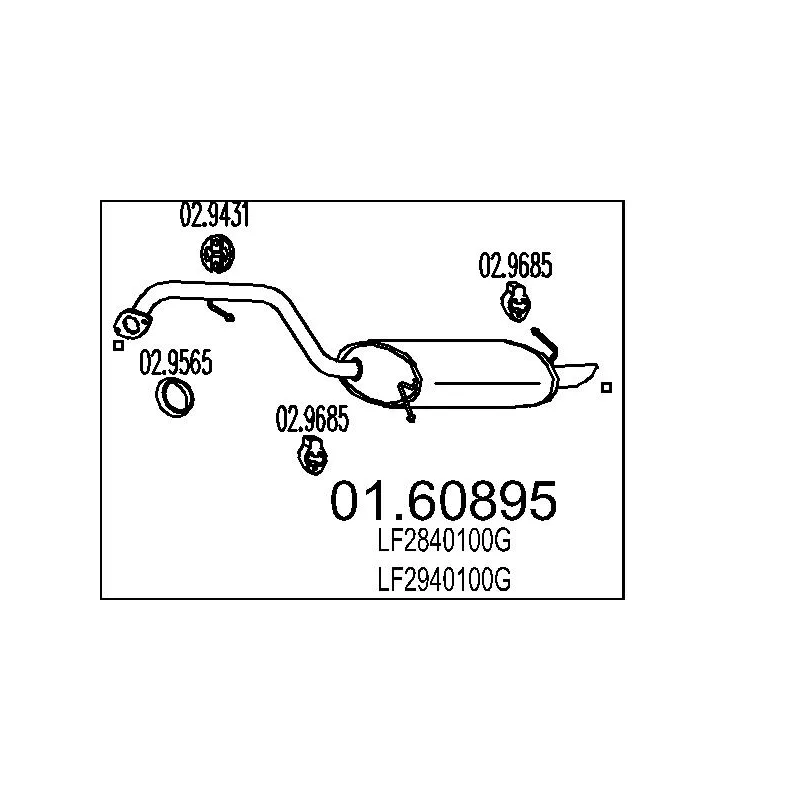 Silencieux arrière MTS 01.60895