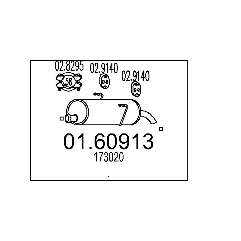 Silencieux arrière MTS 01.60913