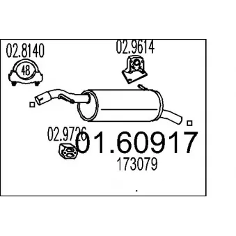 Silencieux arrière MTS