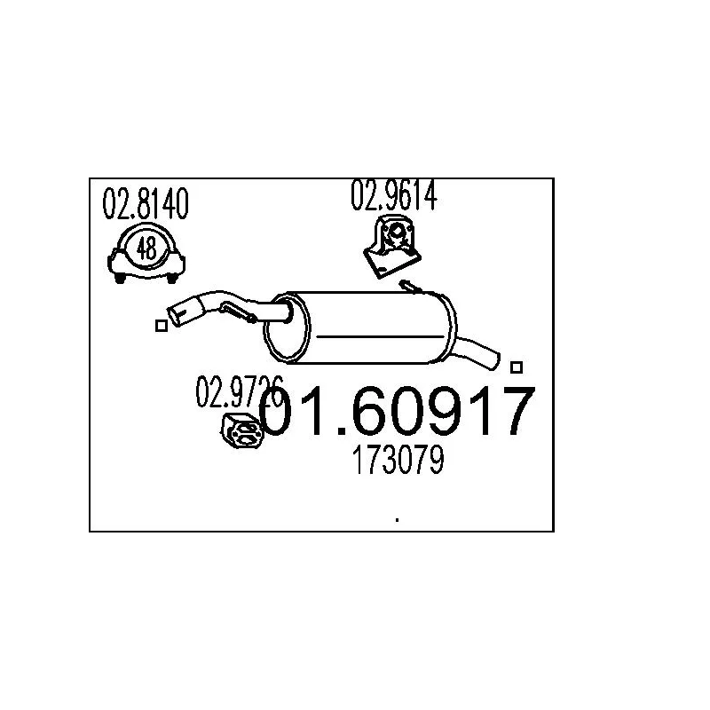 Silencieux arrière MTS 01.60917