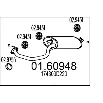 Silencieux arrière MTS
