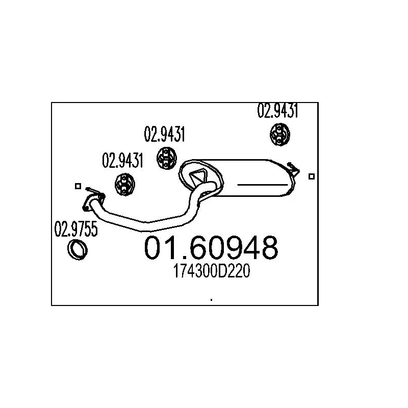 Silencieux arrière MTS 01.60948