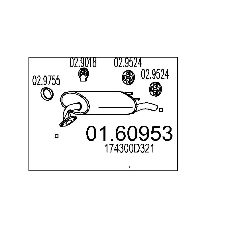 Silencieux arrière MTS 01.60953