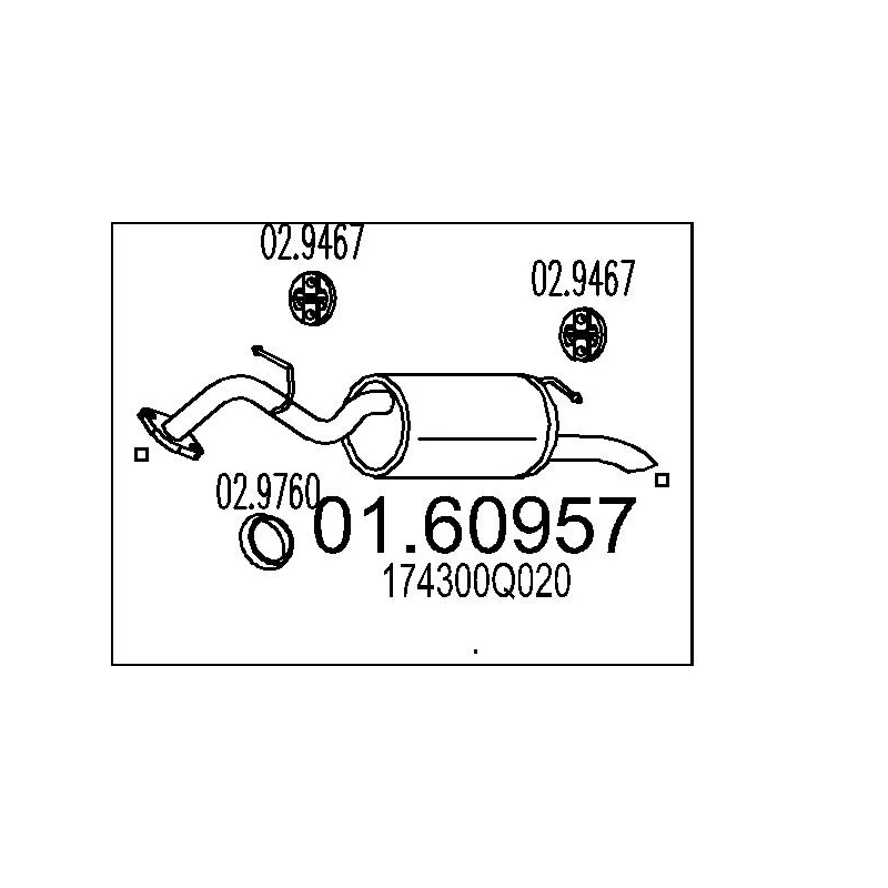 Silencieux arrière MTS 01.60957