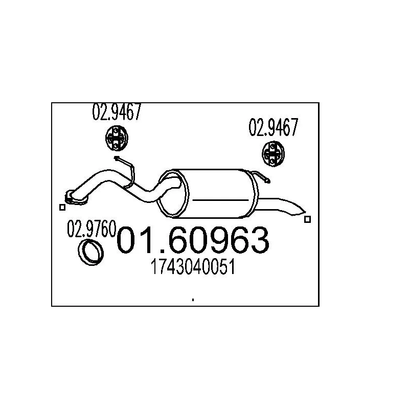 Silencieux arrière MTS 01.60963
