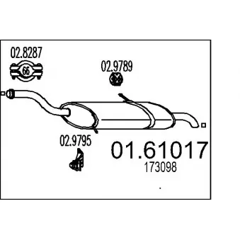 Silencieux arrière MTS 01.61017