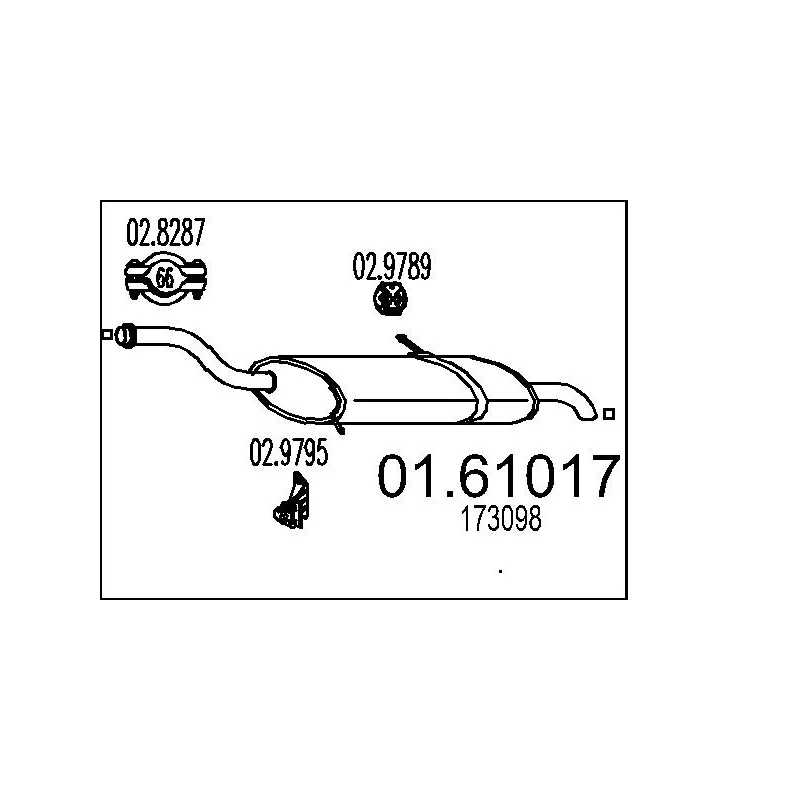 Silencieux arrière MTS 01.61017