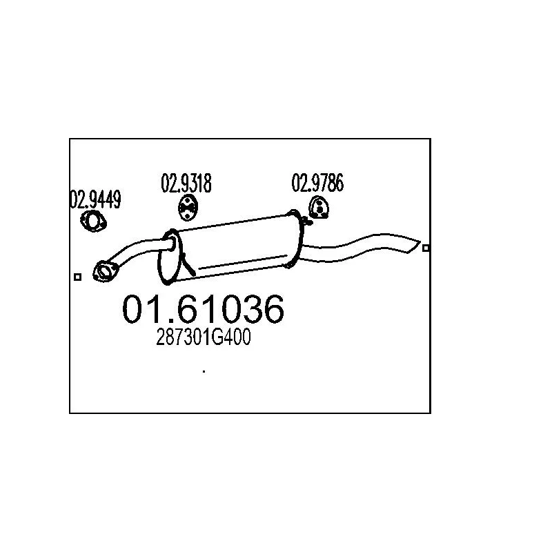 Silencieux arrière MTS 01.61036