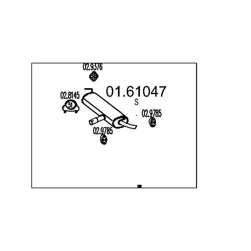 Silencieux arrière MTS 01.61047