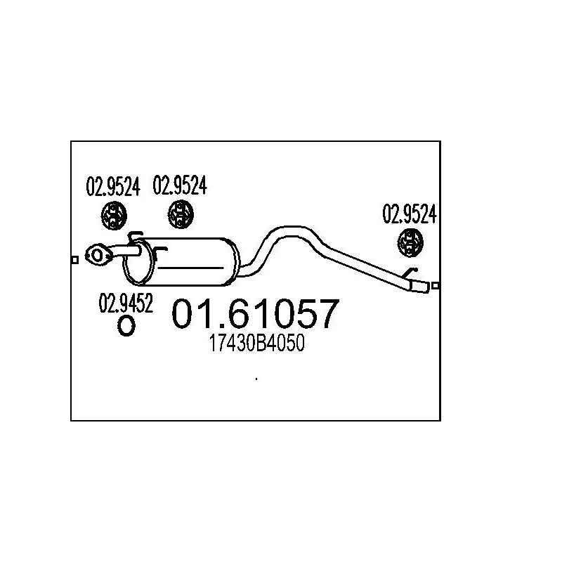 Silencieux arrière MTS 01.61057