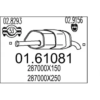 Silencieux arrière MTS