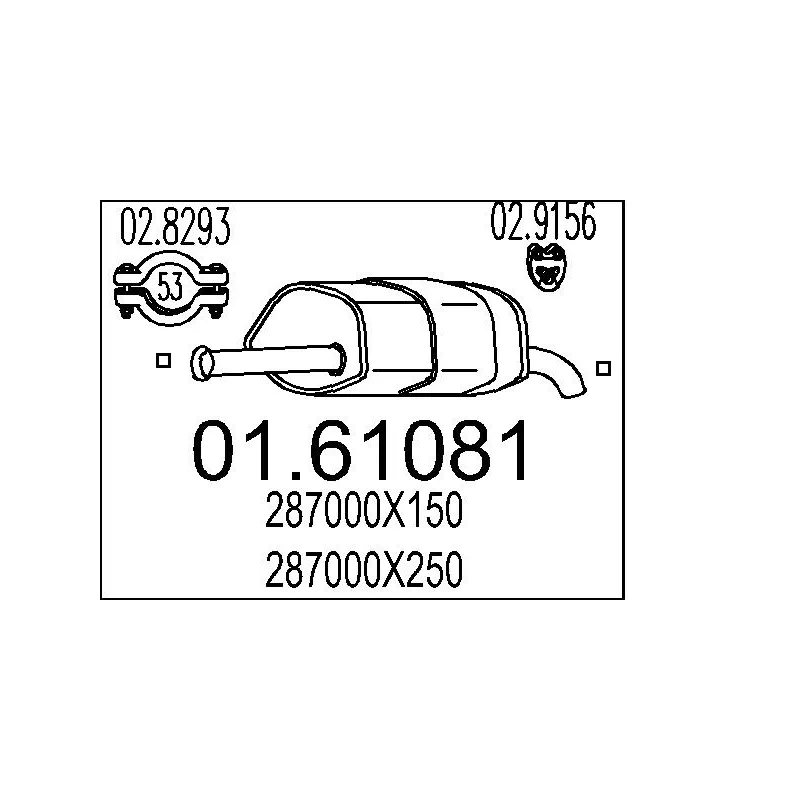 Silencieux arrière MTS 01.61081