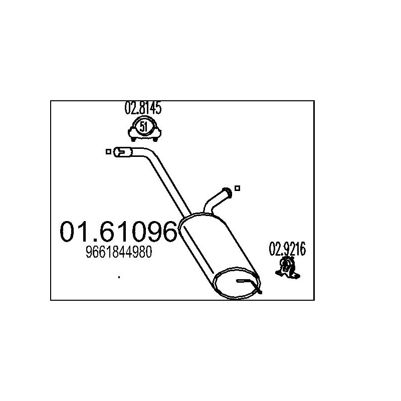 Silencieux arrière MTS 01.61096
