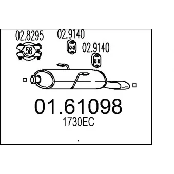 Silencieux arrière MTS