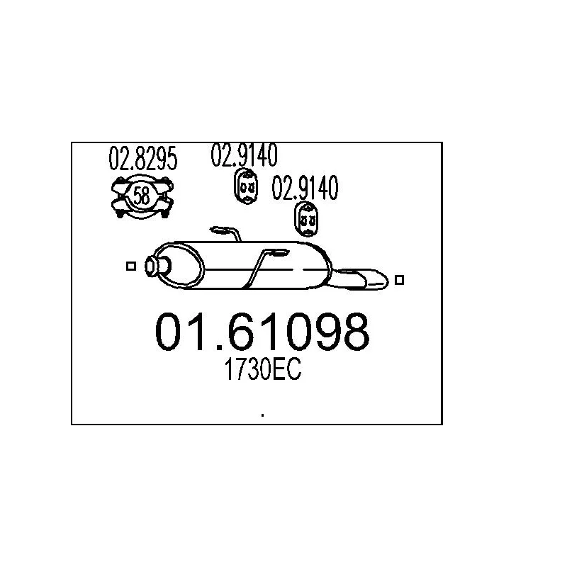 Silencieux arrière MTS 01.61098