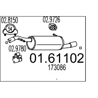 Silencieux arrière MTS