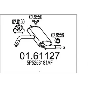 Silencieux arrière MTS