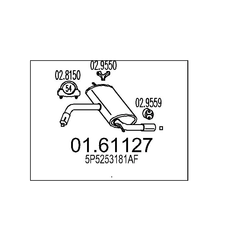 Silencieux arrière MTS 01.61127