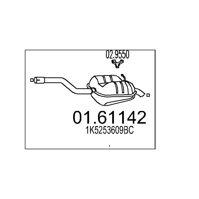 Silencieux arrière MTS 01.61142