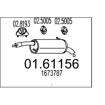 Silencieux arrière MTS