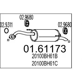 Silencieux arrière MTS