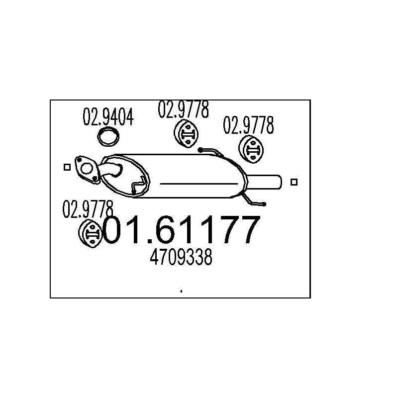 Silencieux arrière MTS 01.61177