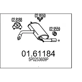 Silencieux arrière MTS