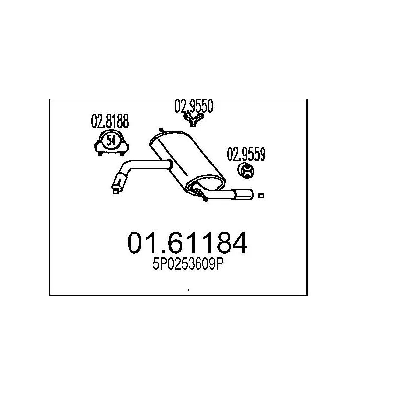 Silencieux arrière MTS 01.61184