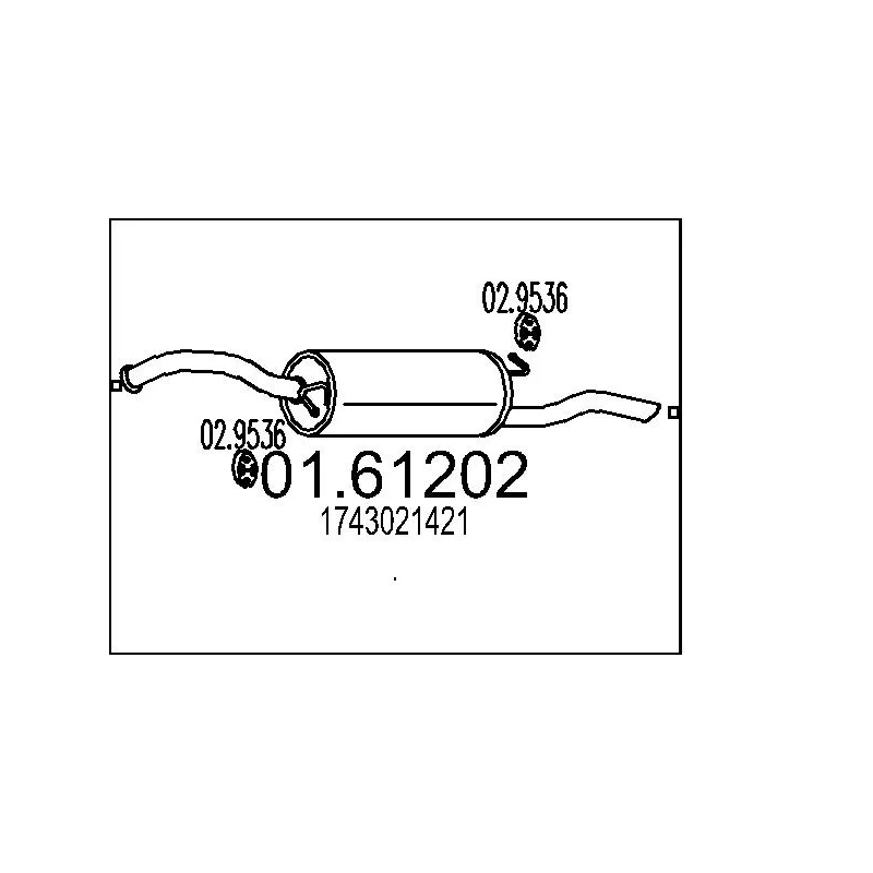 Silencieux arrière MTS 01.61202