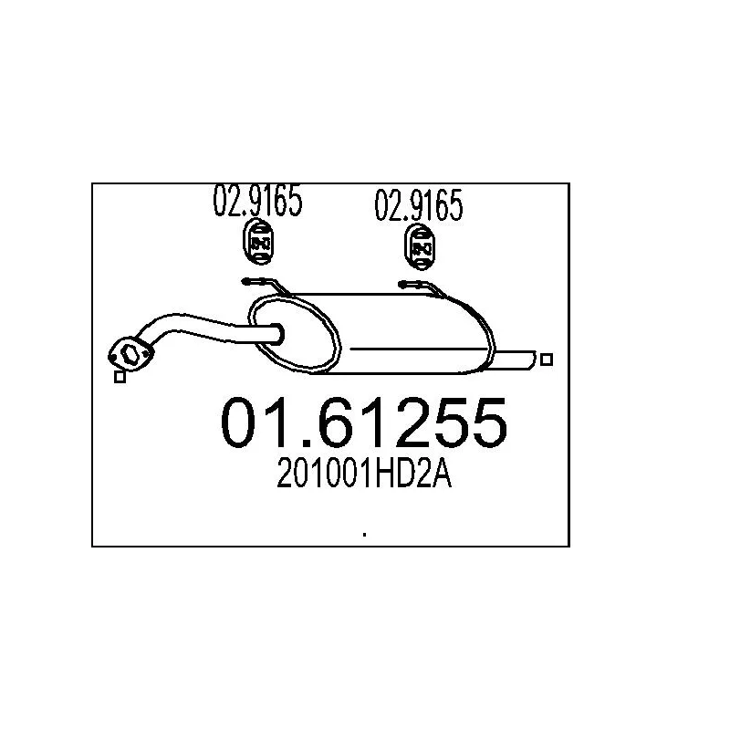 Silencieux arrière MTS 01.61255
