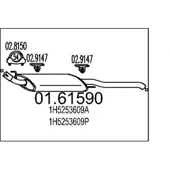 Silencieux arrière MTS