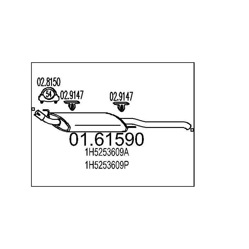 Silencieux arrière MTS 01.61590