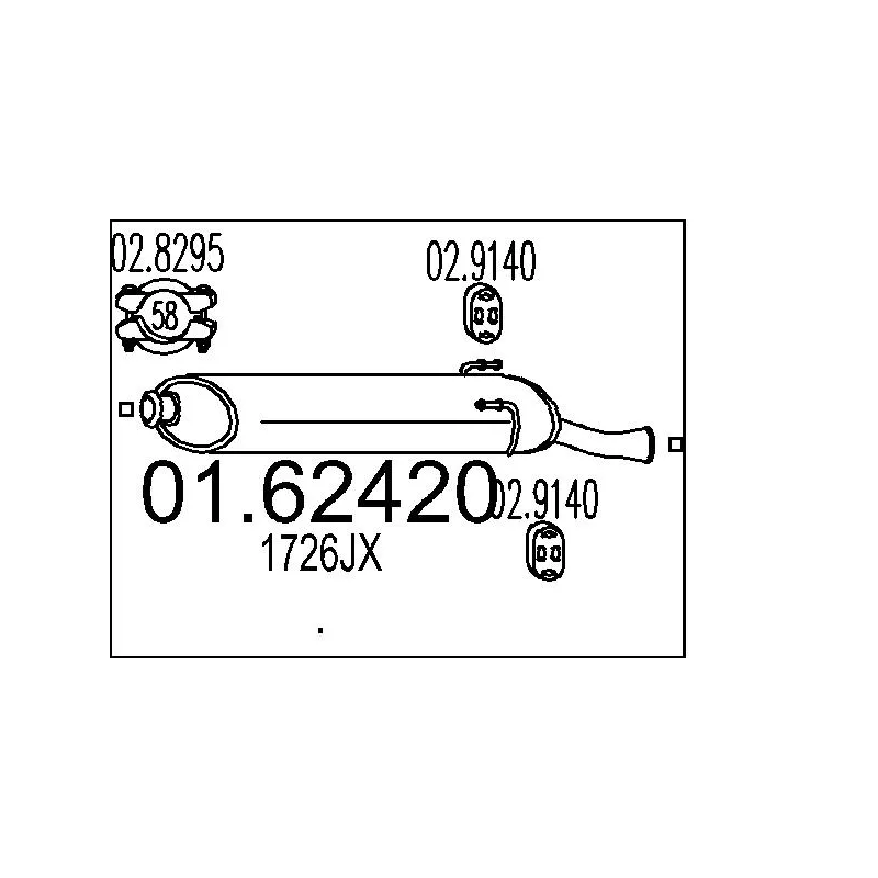 Silencieux arrière MTS 01.62420