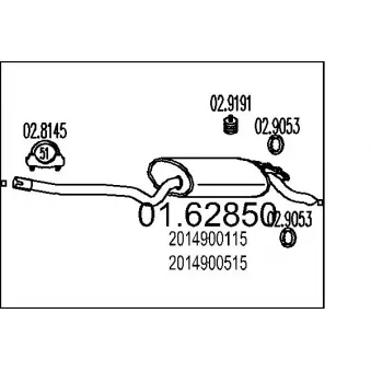 Silencieux arrière MTS