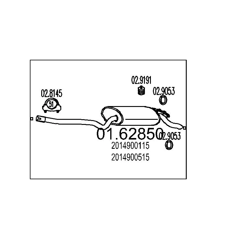 Silencieux arrière MTS 01.62850