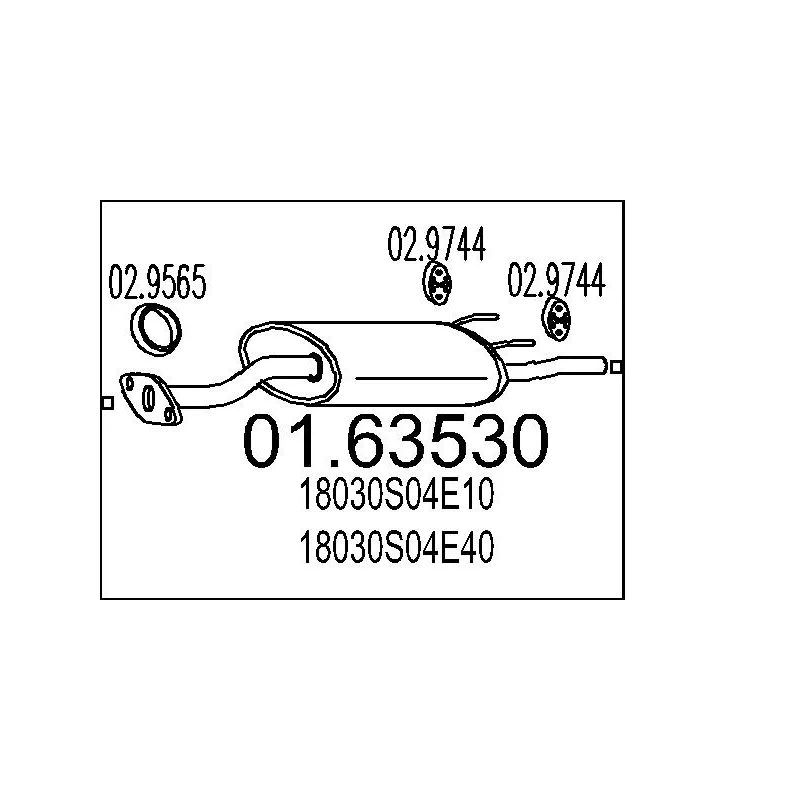 Silencieux arrière MTS 01.63530