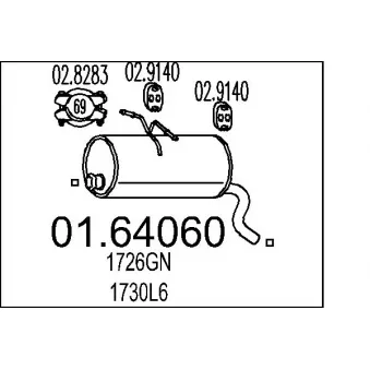 Silencieux arrière MTS