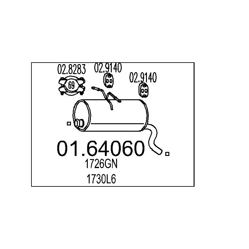 Silencieux arrière MTS 01.64060