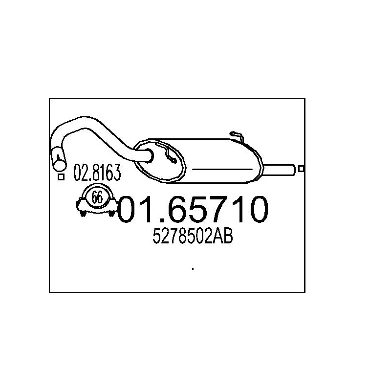 Silencieux arrière MTS 01.65710