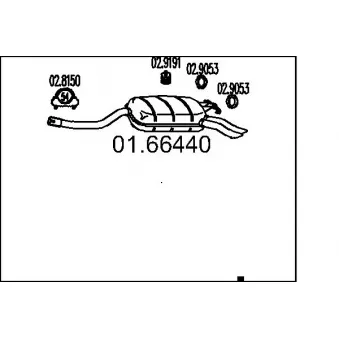 Silencieux arrière MTS