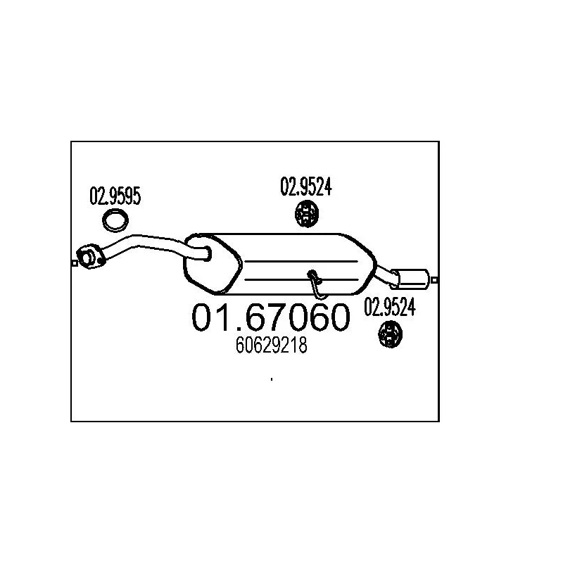 Silencieux arrière MTS 01.67060