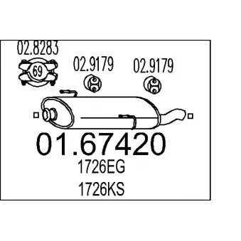 Silencieux arrière MTS