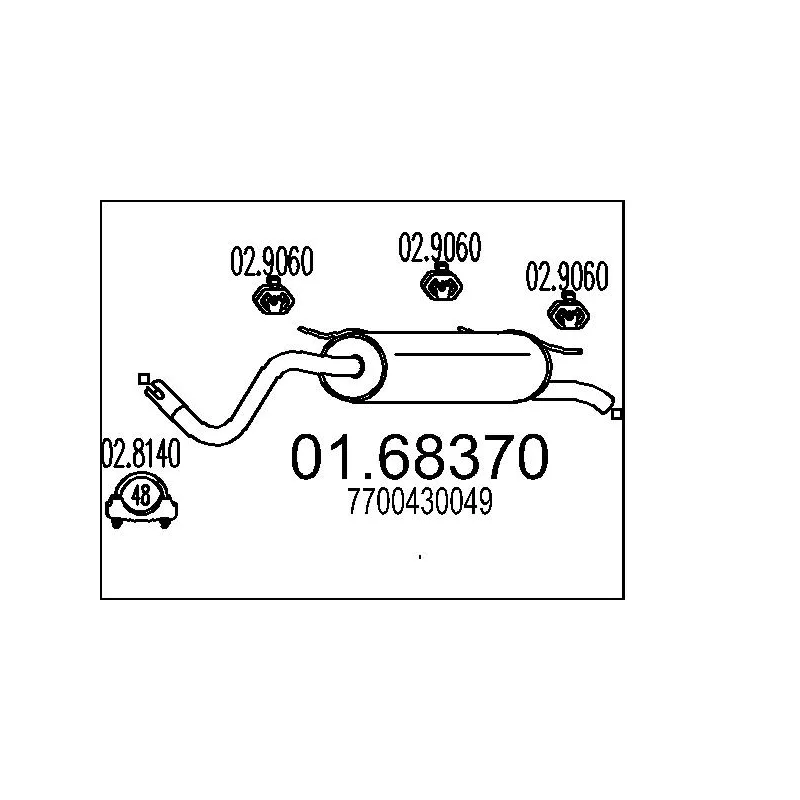 Silencieux arrière MTS 01.68370