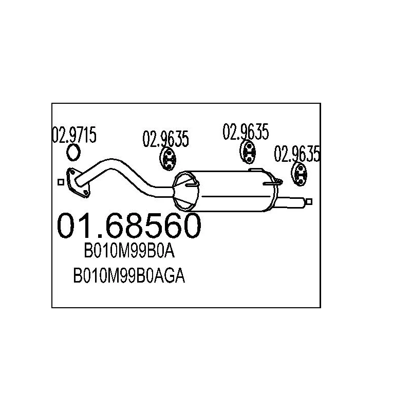 Silencieux arrière MTS 01.68560