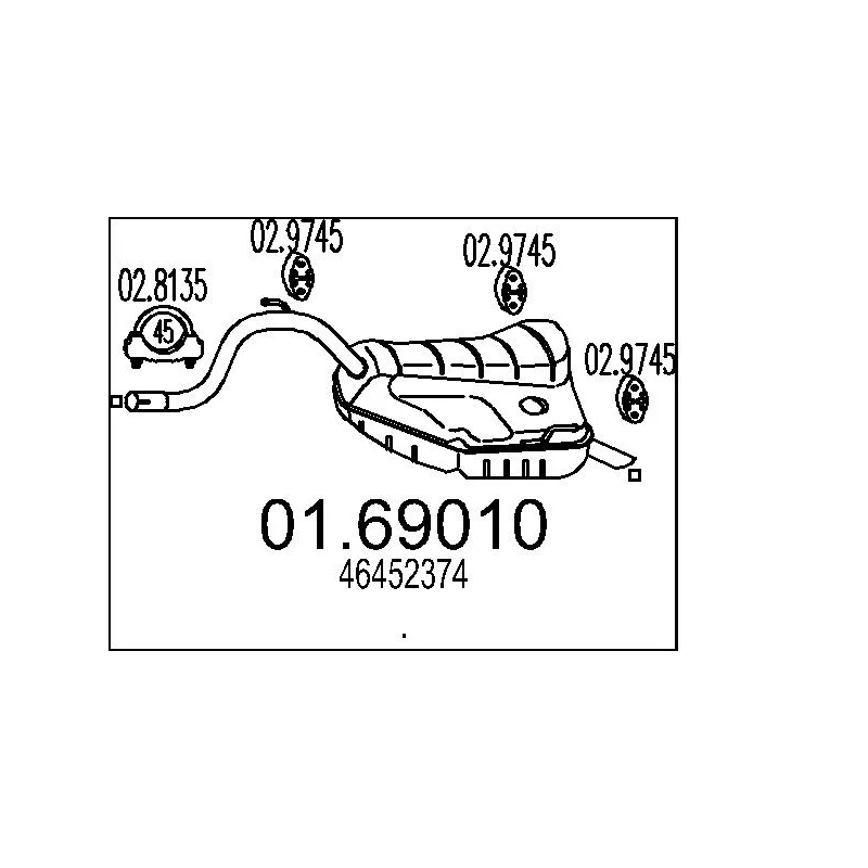Silencieux arrière MTS 01.69010