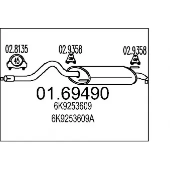 Silencieux arrière MTS